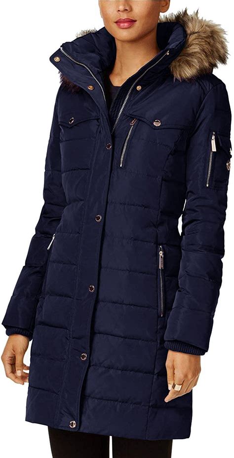 michael kors navy coat|michael kors jackets outlet.